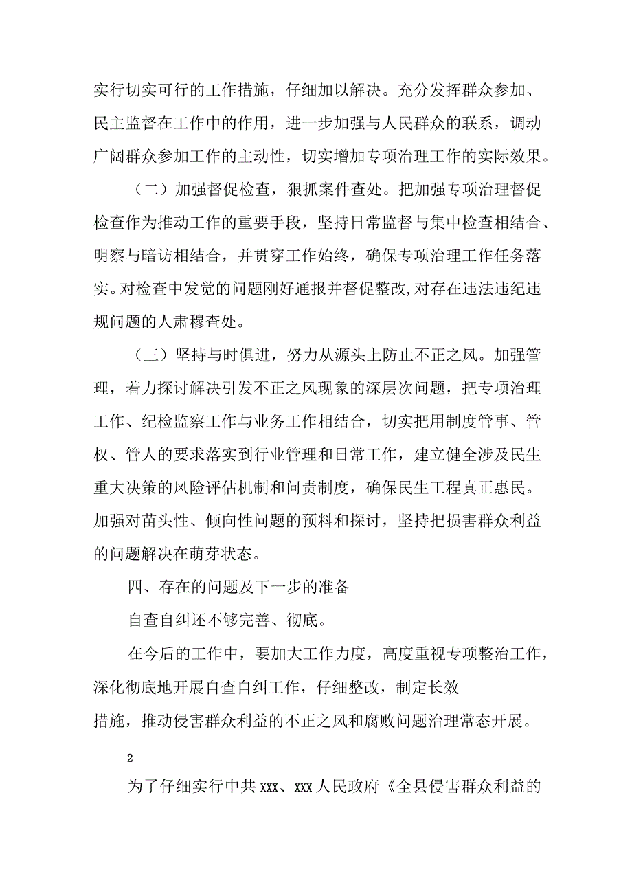 关于侵害群众利益不正之风和腐败问题专项整治工作的推动报告.docx_第2页