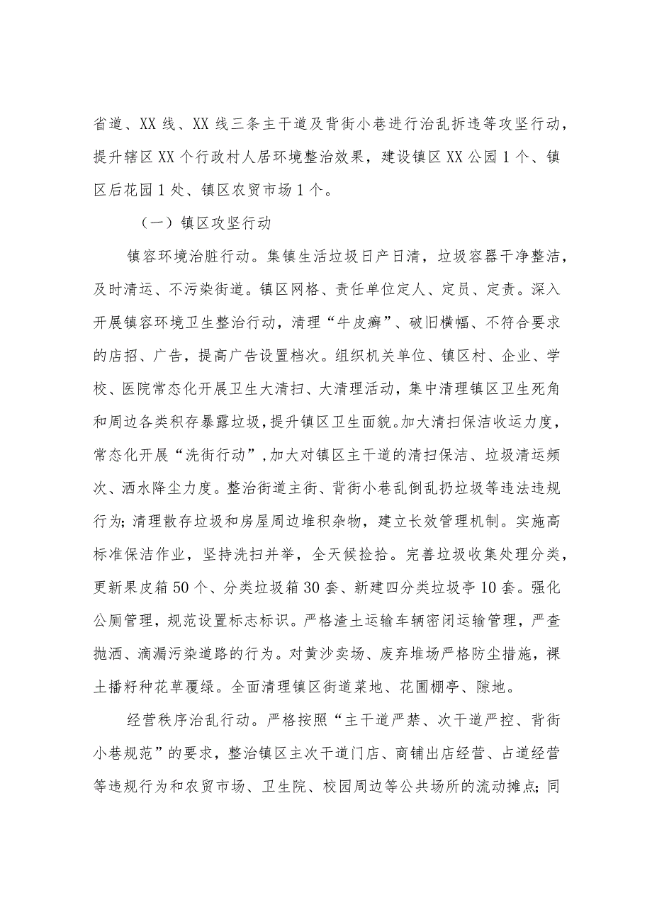 XX镇镇区管理暨乡村人居环境改善百日攻坚行动方案.docx_第2页