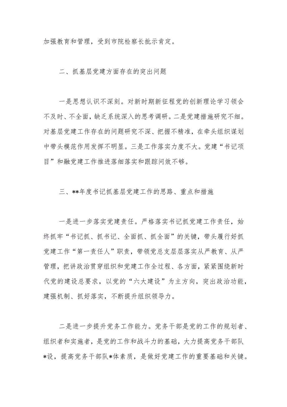 区人民检察院党总支书记2023年抓基层党建工作述职报告.docx_第3页