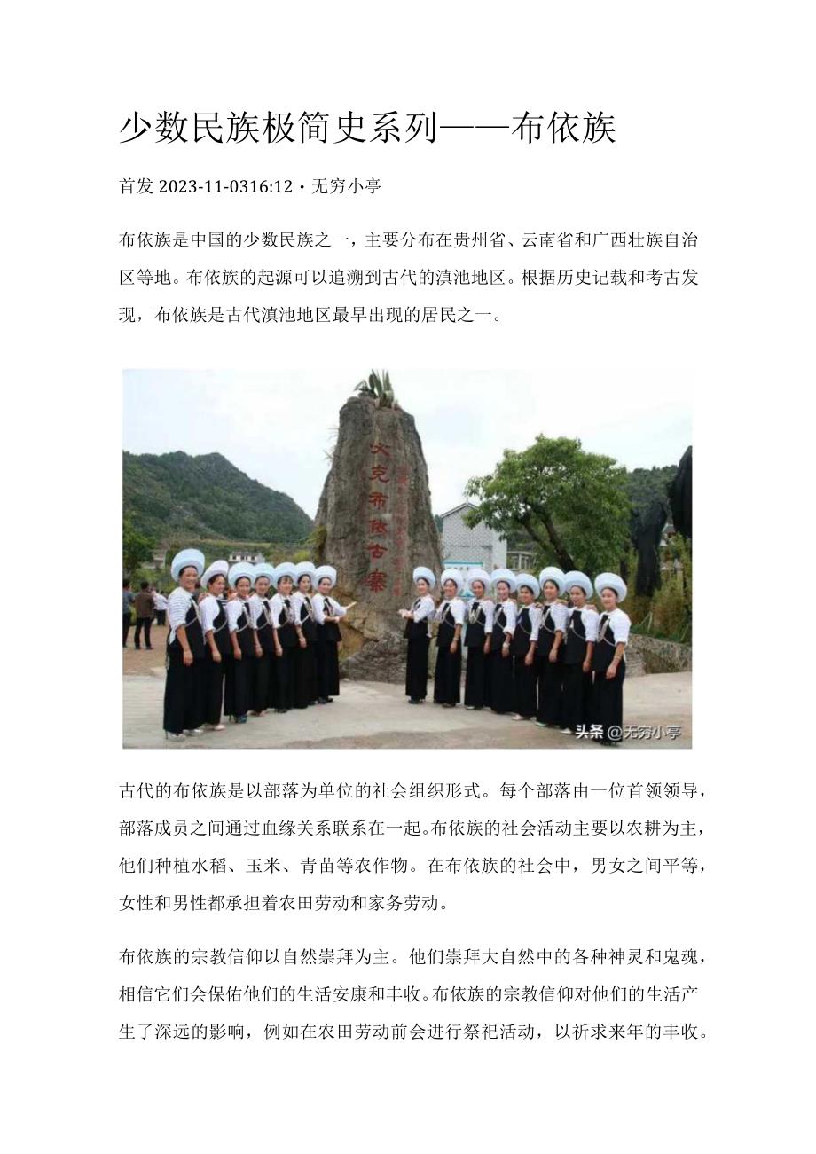 少数民族极简史系列——布依族.docx_第1页