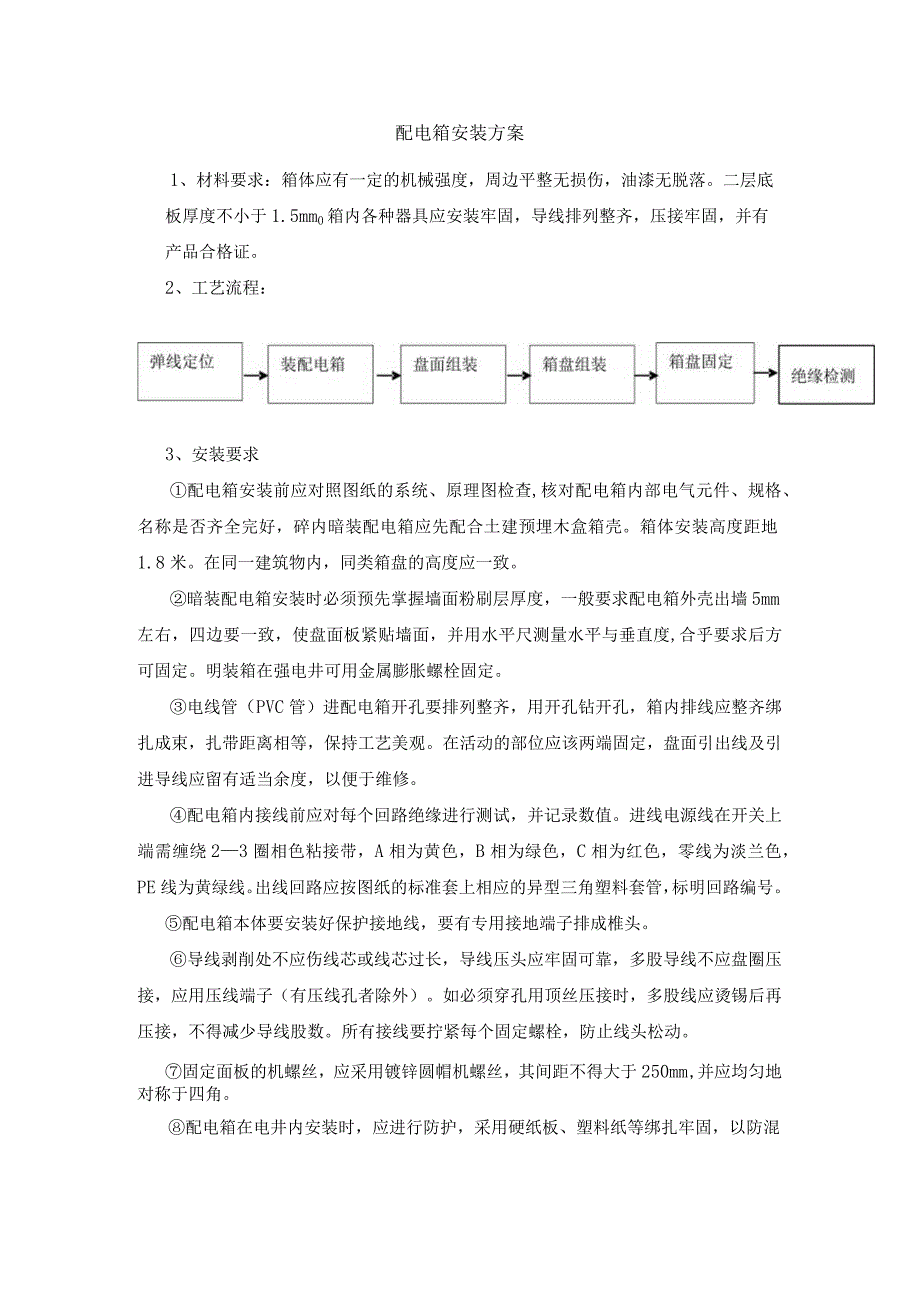 配电箱安装方案.docx_第1页