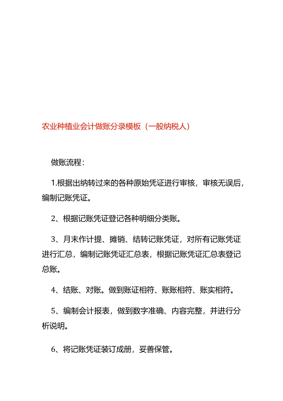 农业种植业会计做账分录模板（一般纳税人）.docx_第1页