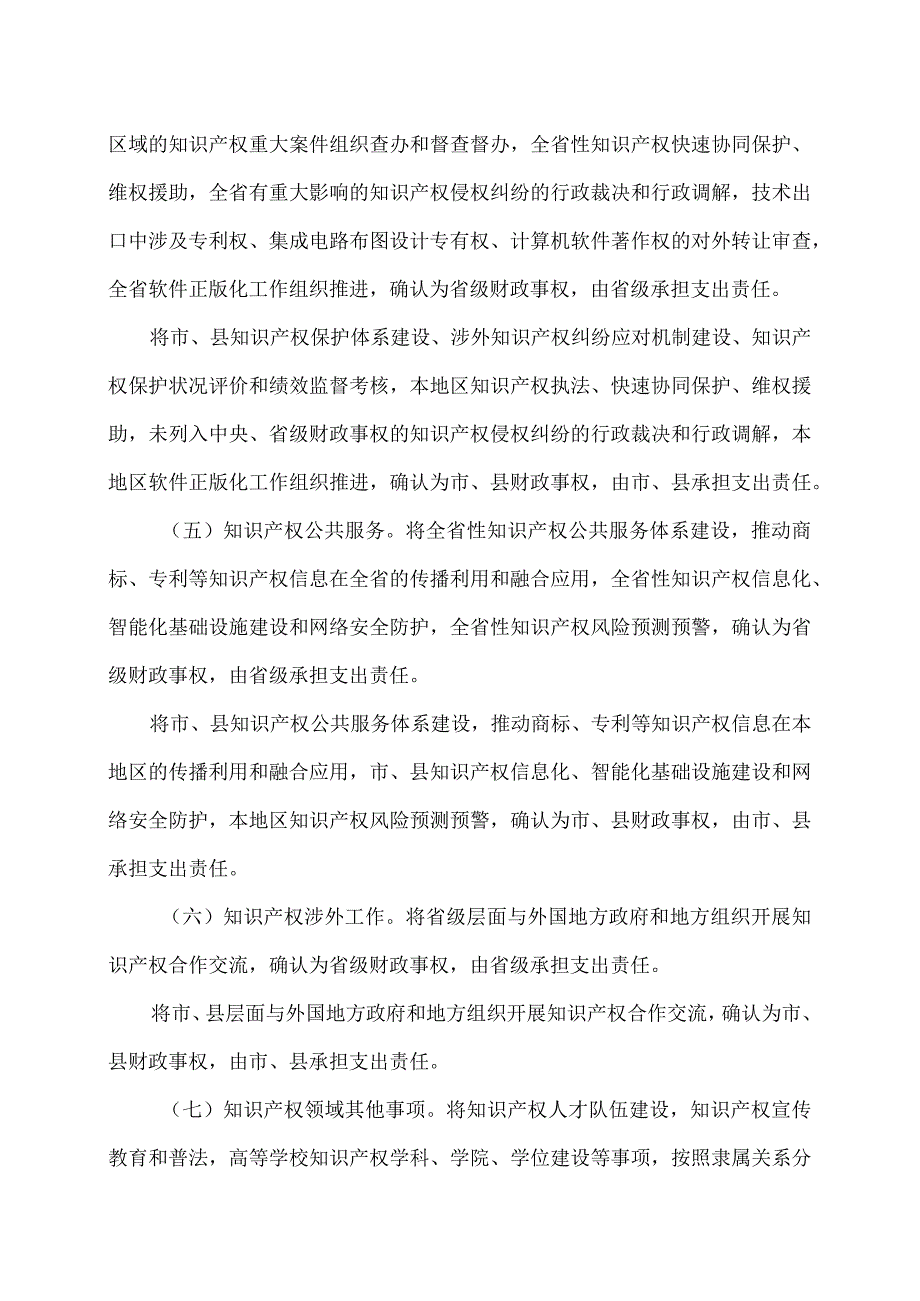 河北省知识产权领域省与市、县财政事权和支出责任划分改革实施方案（2024年）.docx_第3页