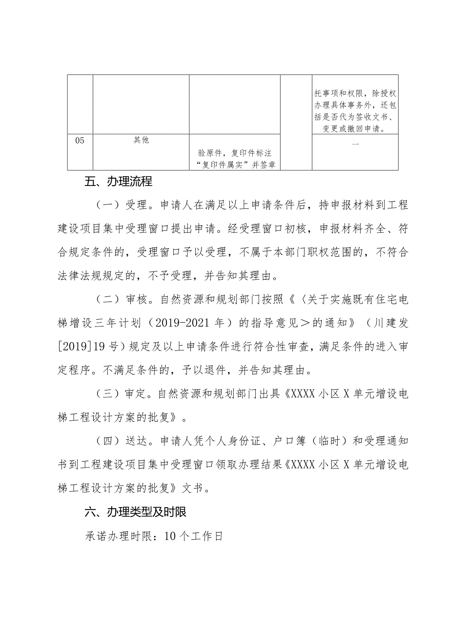 巴中市自然资源和规划局建设工程既有住宅建筑增设电梯设计方案审定办事指南.docx_第3页