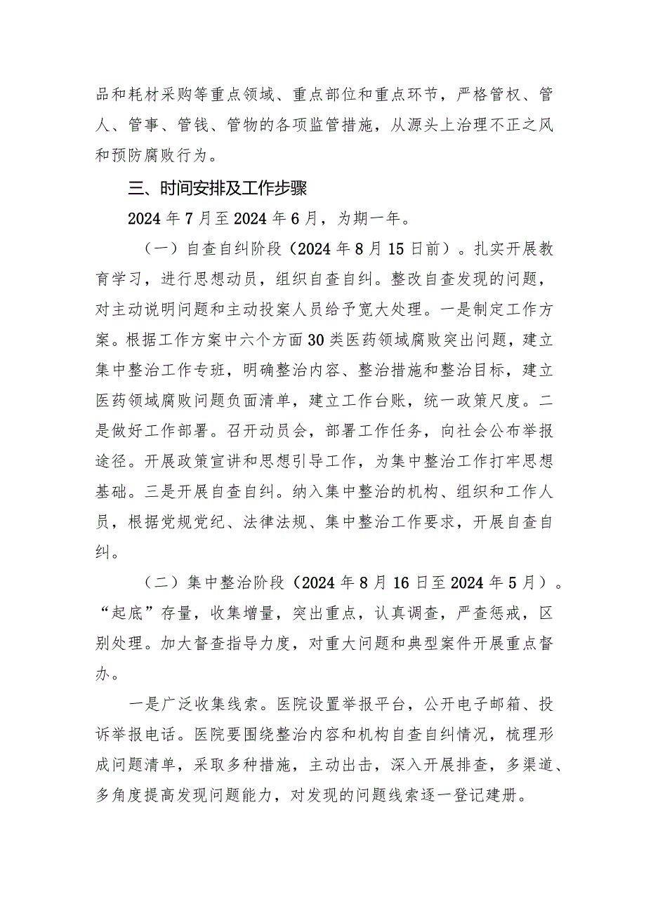 医院医药领域腐败问题集中整治工作方案六篇(最新精选).docx_第3页