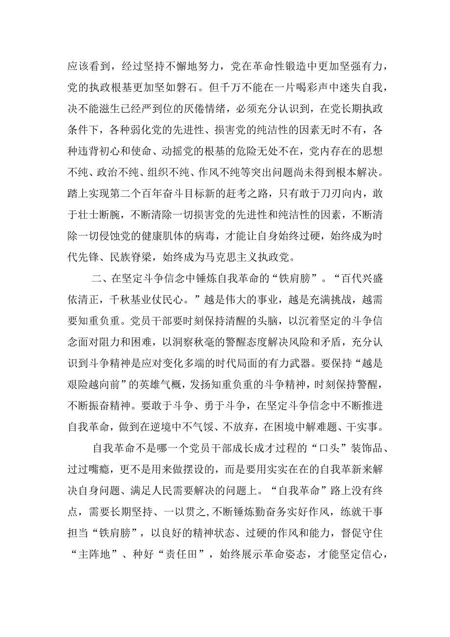 关于自我革命要强化斗争精神主题的党课讲话.docx_第3页