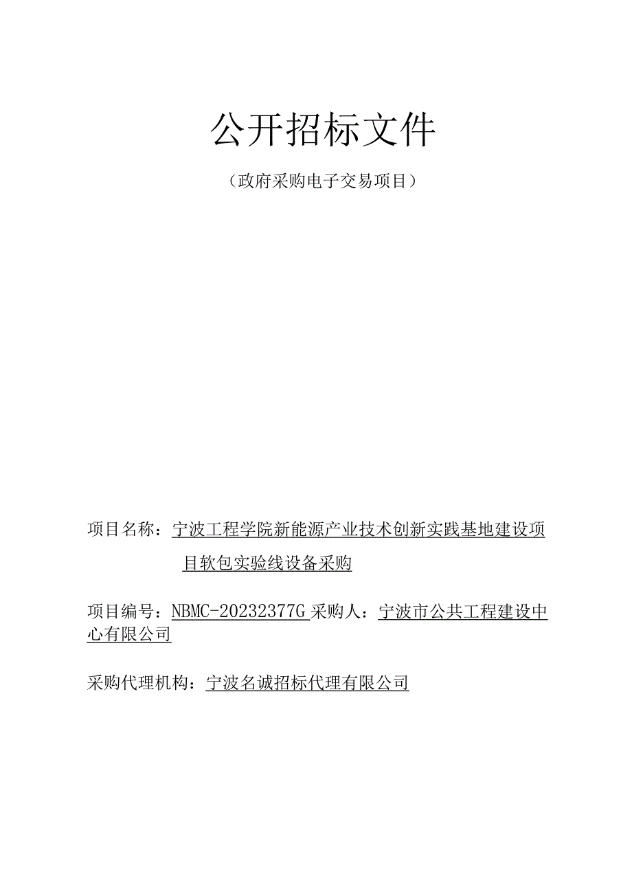 工程学院新能源产业技术创新实践基地建设项目软包实验线设备采购招标文件.docx_第1页