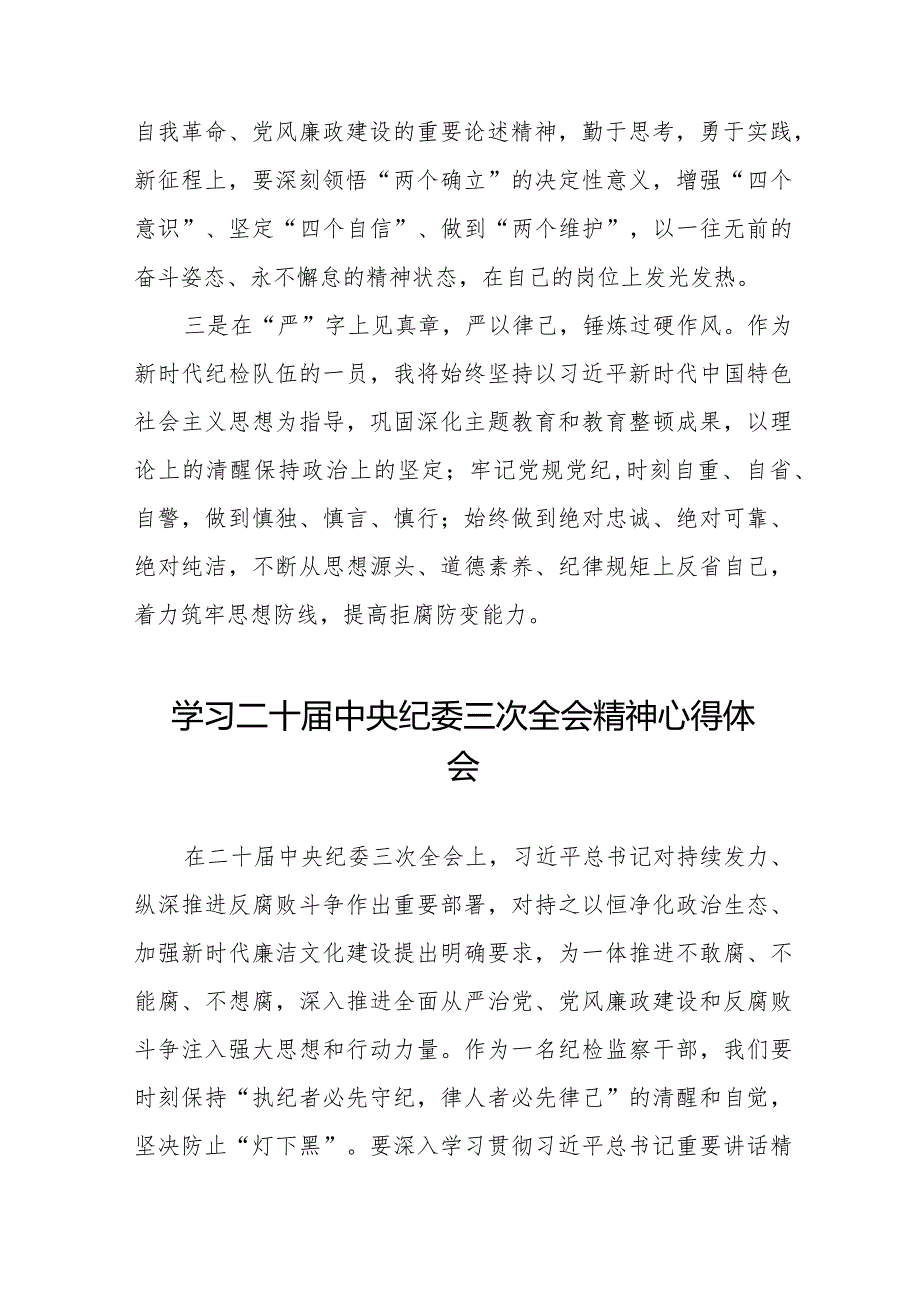 学习二十届中央纪委三次全会精神心得体会精品范文十九篇.docx_第2页