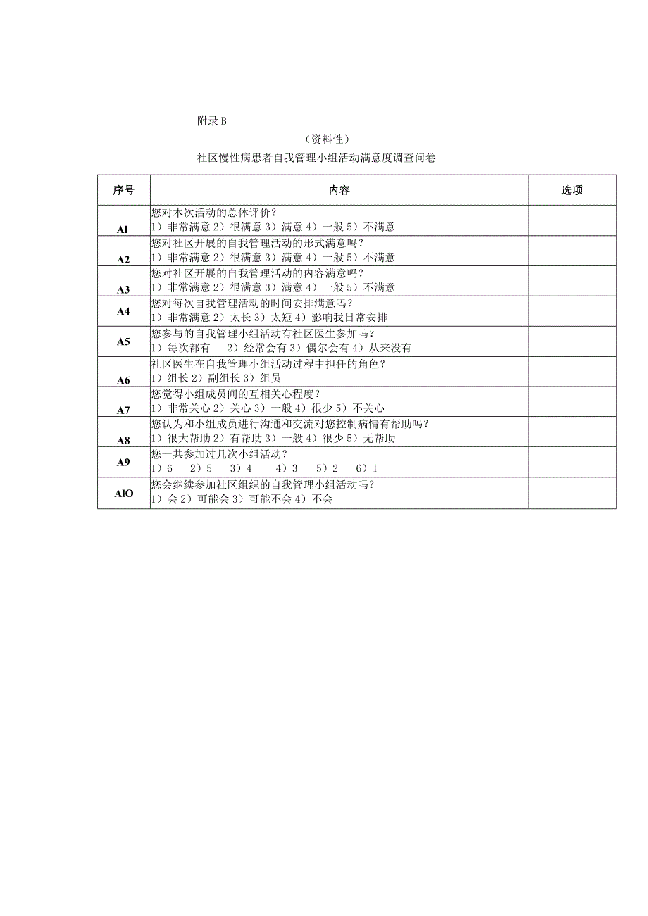 社区慢性病患者自我管理小组推荐指导用书、活动满意度调查问卷.docx_第2页
