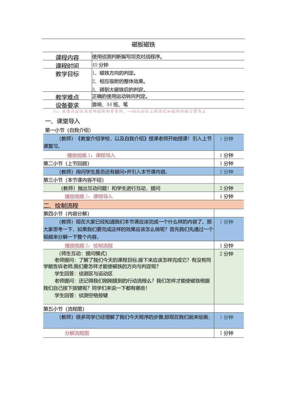 小学五年级课后服务：scratch少儿编程三阶第3课：磁极磁铁教案.docx_第1页