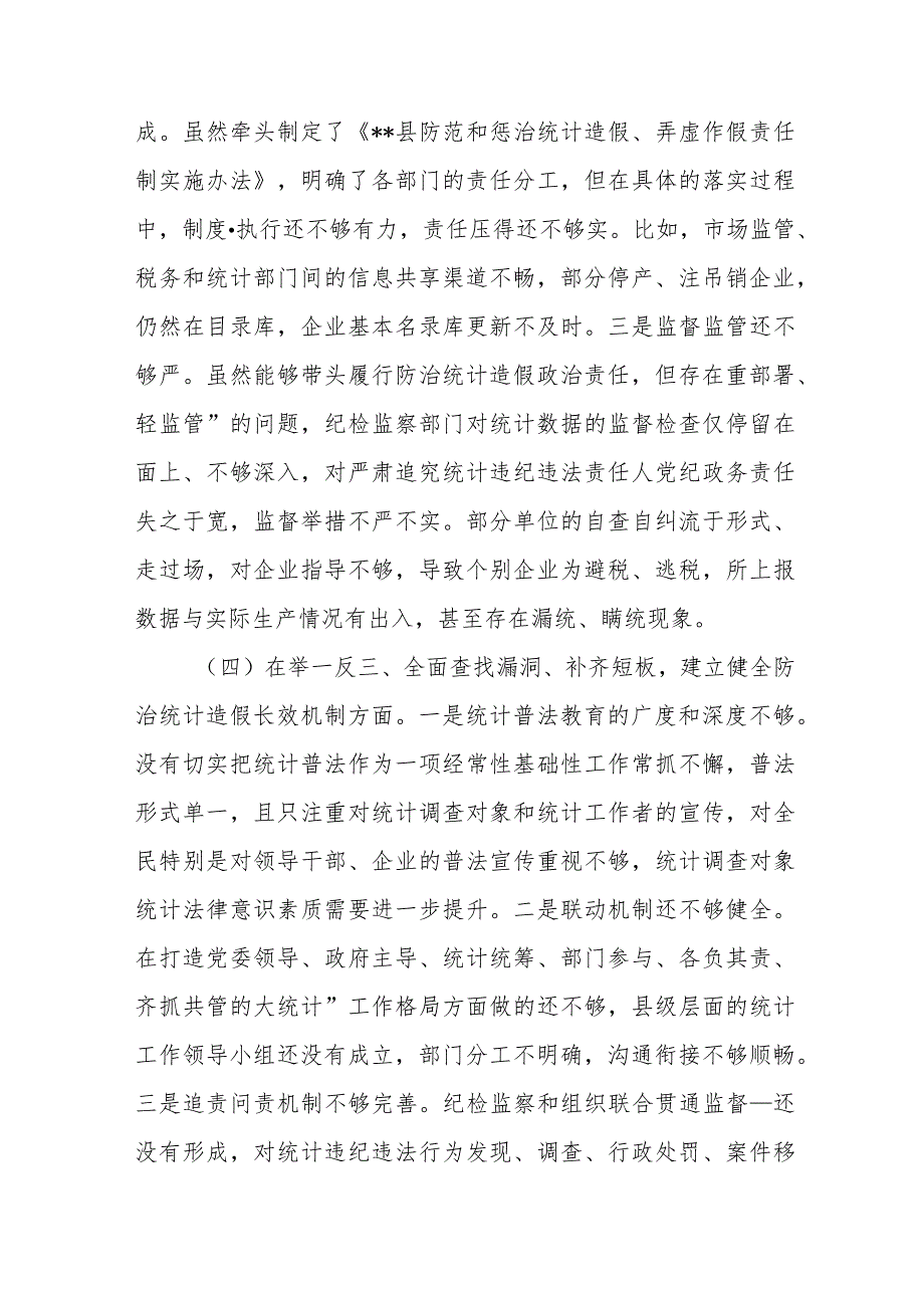 区纪委书记2024年在统计造假专题民主生活会个人对照检查发言提纲.docx_第3页