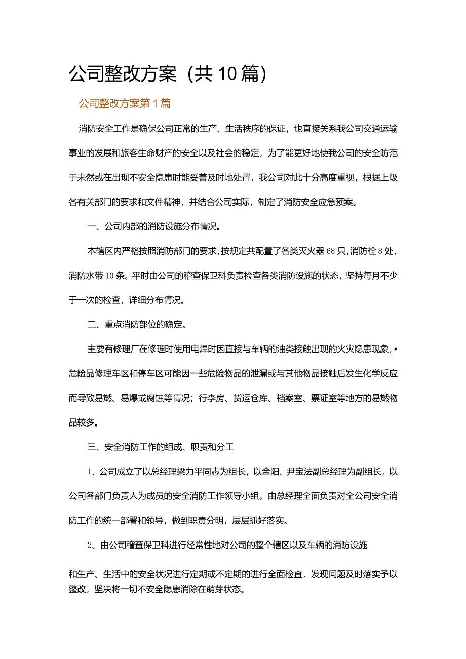 公司整改方案.docx_第1页