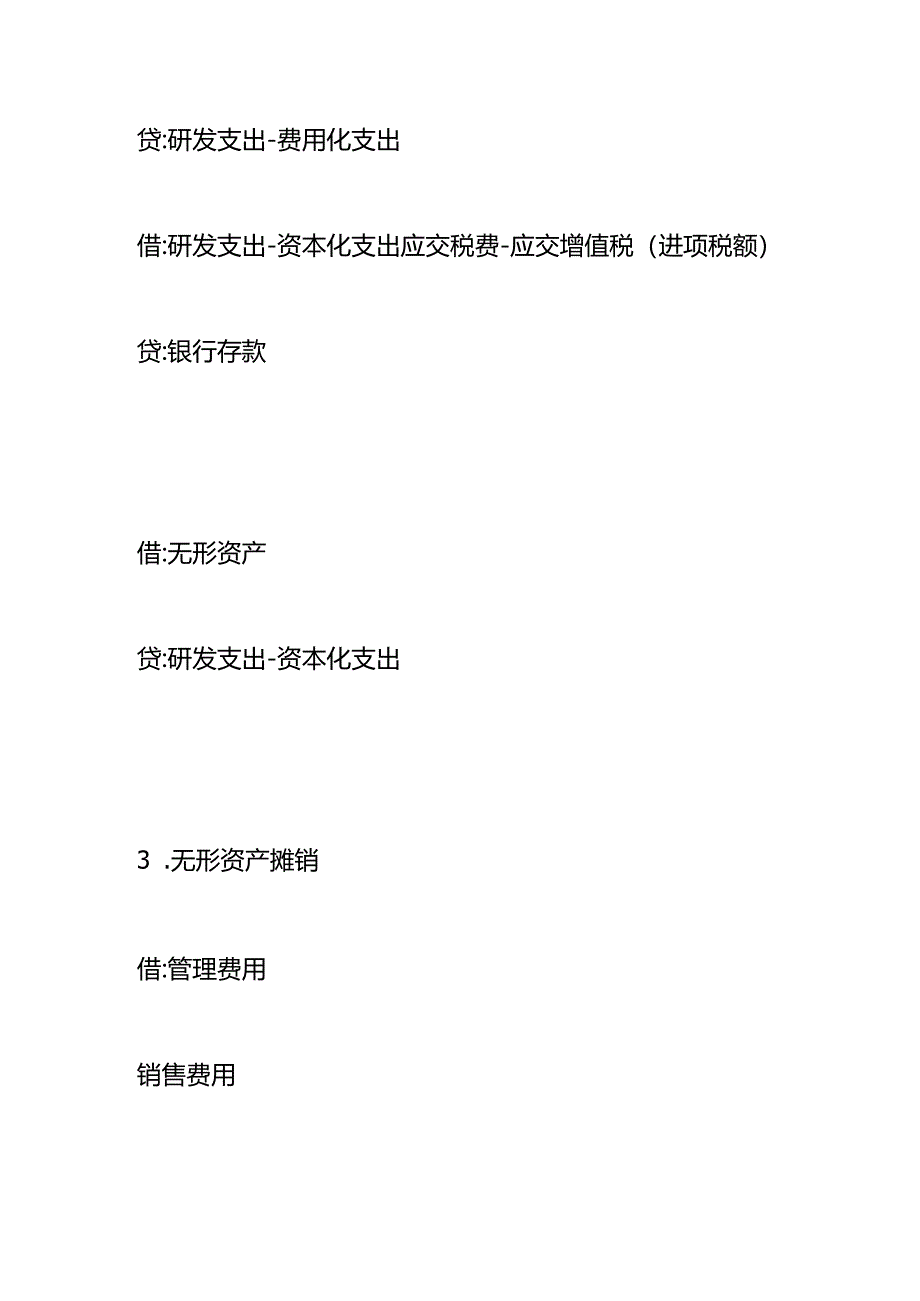 无形资产、长期待摊费用的会计做账分录模板.docx_第3页