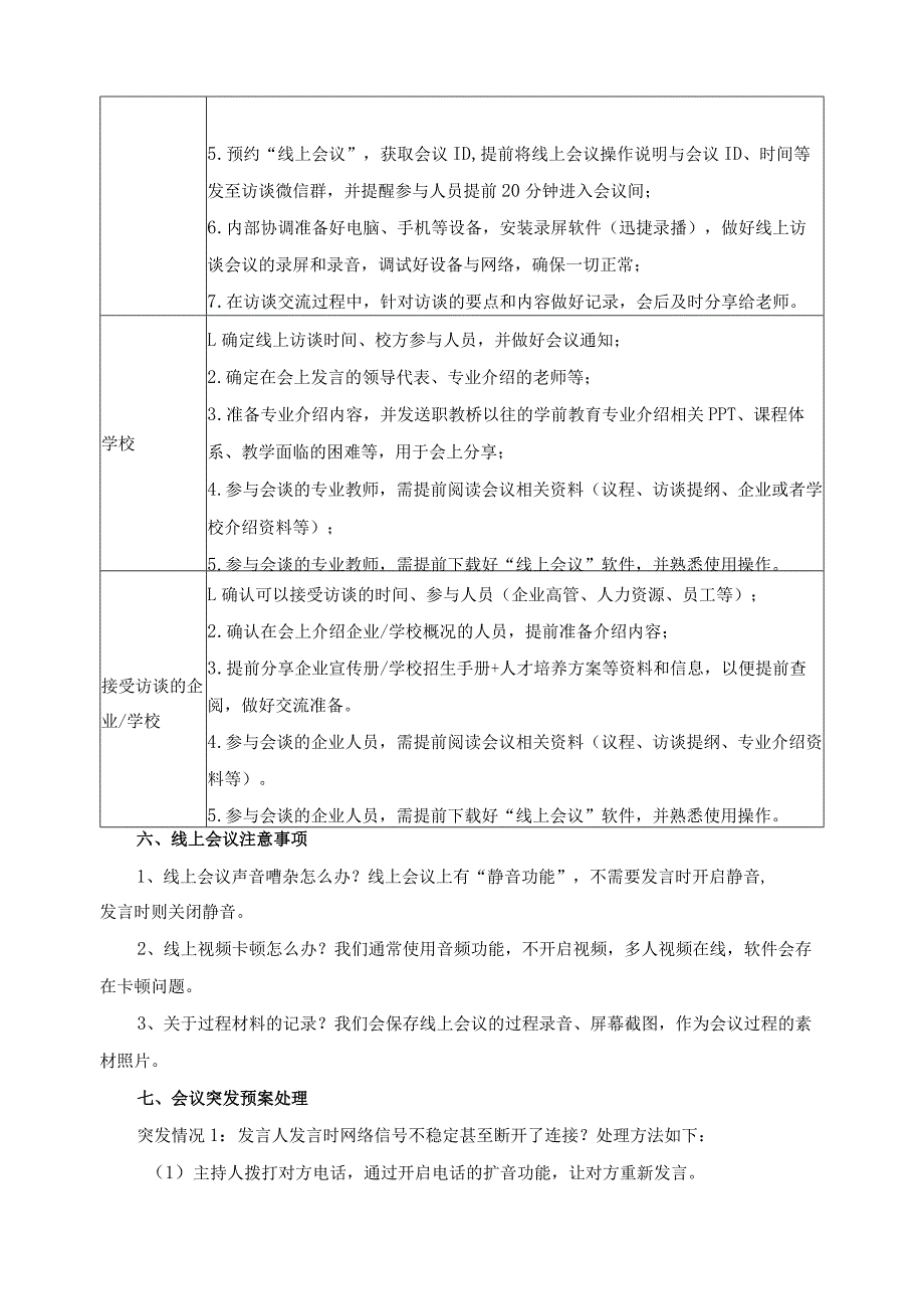 学前教育专业校企访谈线上实施方案.docx_第2页