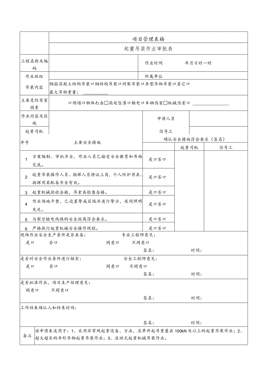 起重吊装作业审批表.docx_第1页