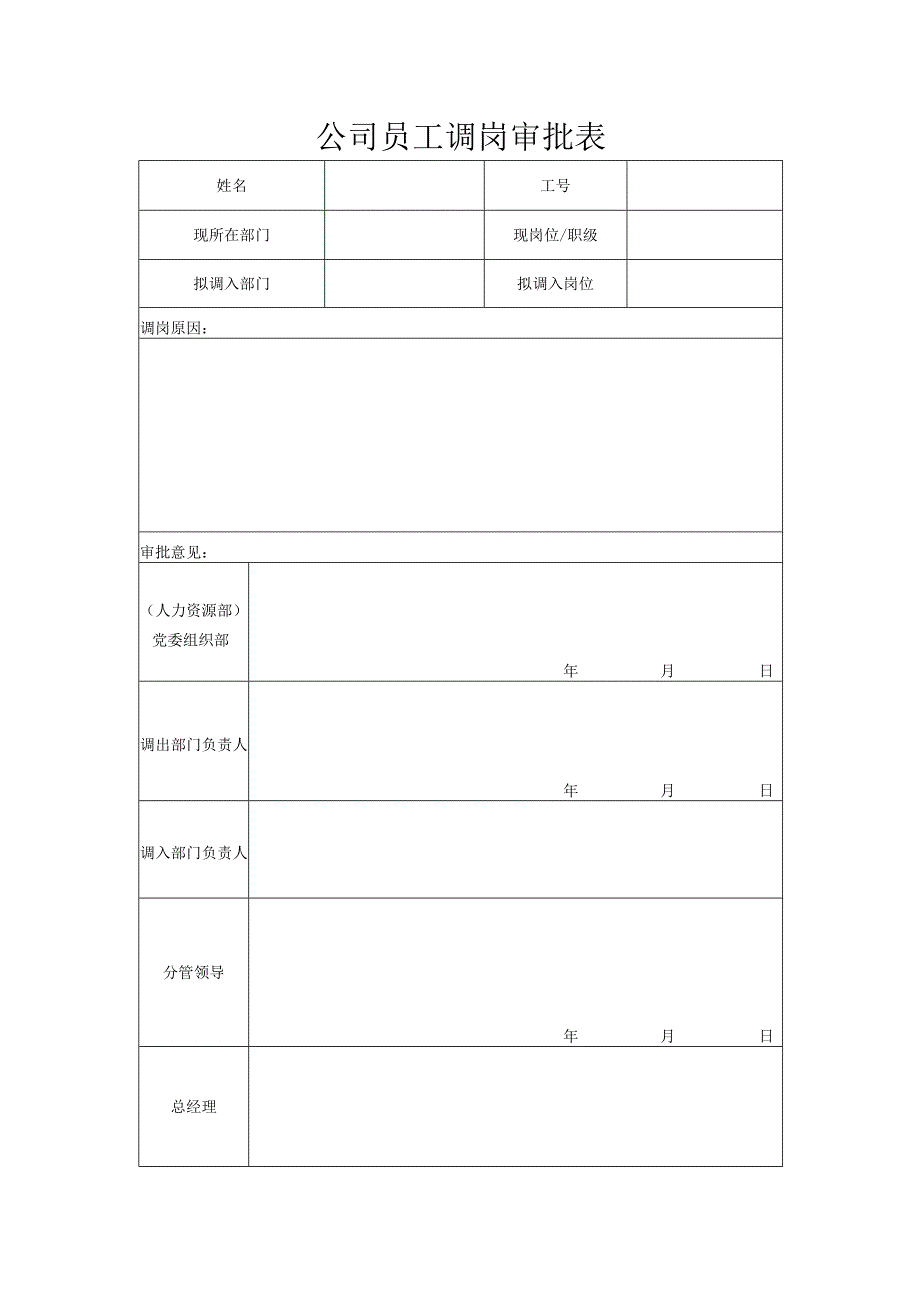 公司员工调岗审批表.docx_第1页