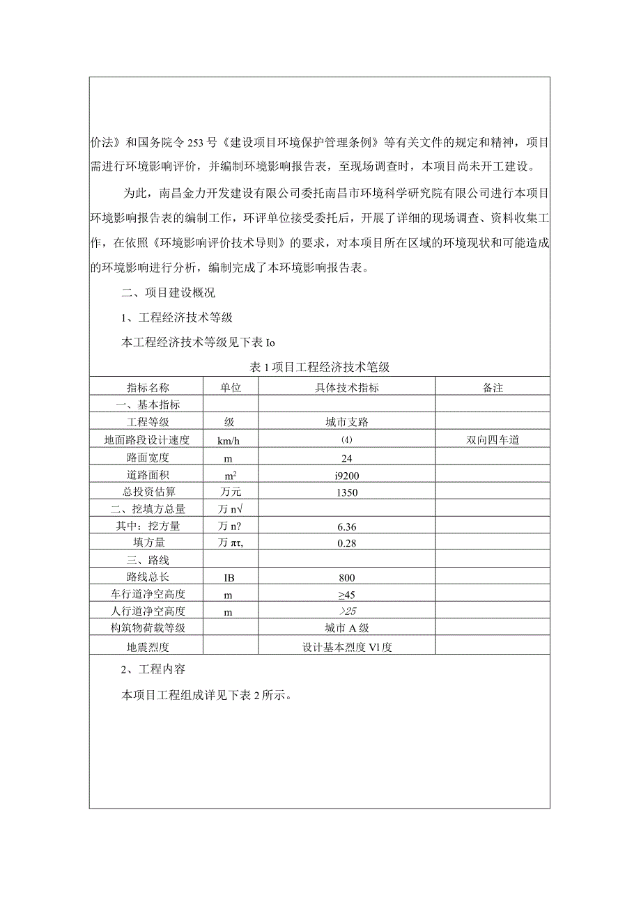 南昌金力开发建设有限公司扁鹊路东段项目环境影响报告.docx_第2页