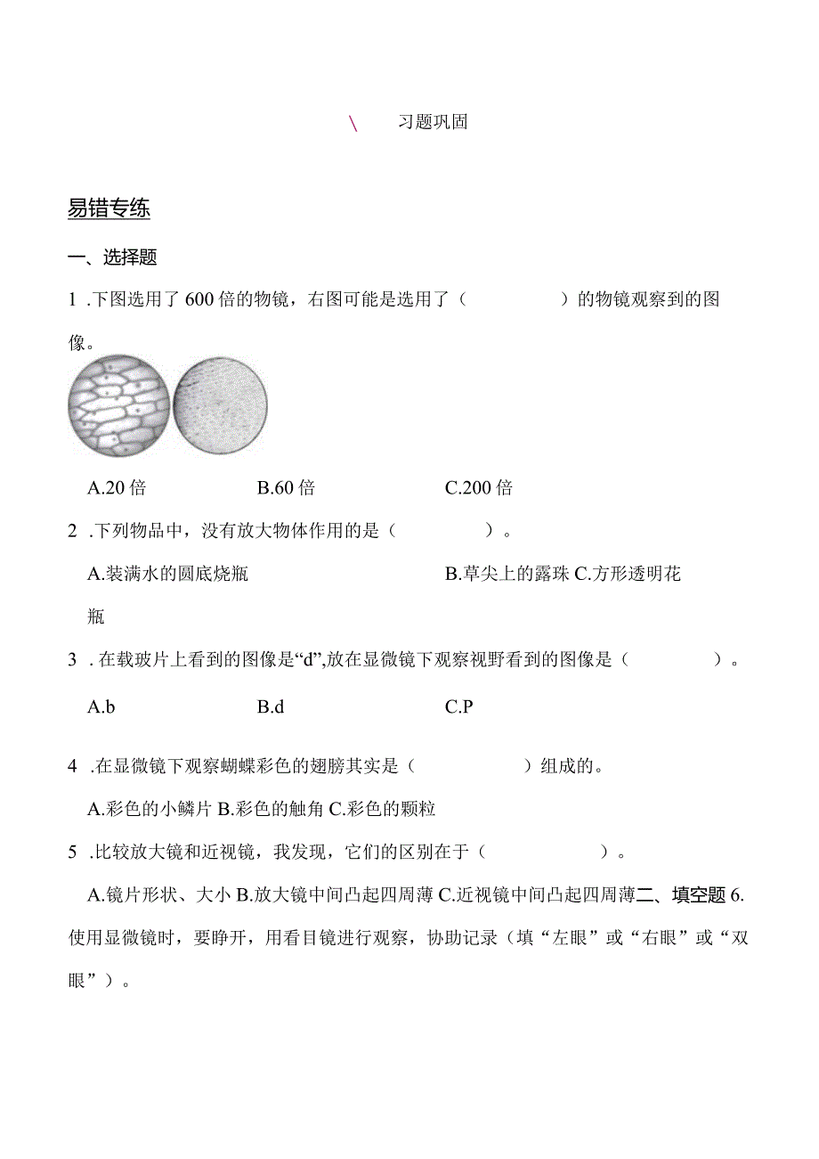 教科版小学科学六年级上册全册单元复习整理（含答案）.docx_第2页