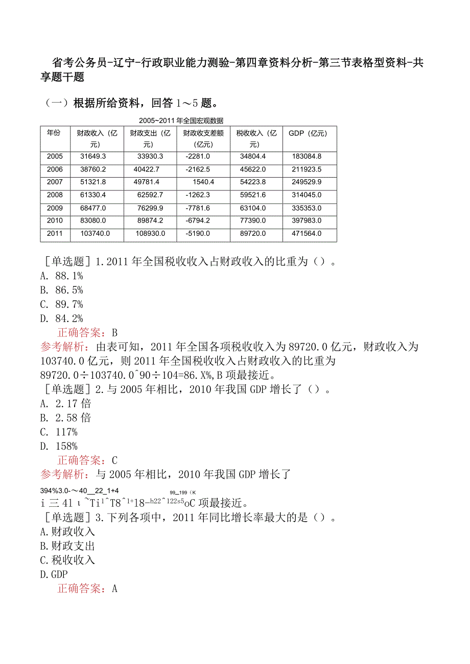 省考公务员-辽宁-行政职业能力测验-第四章资料分析-第三节表格型资料-.docx_第1页