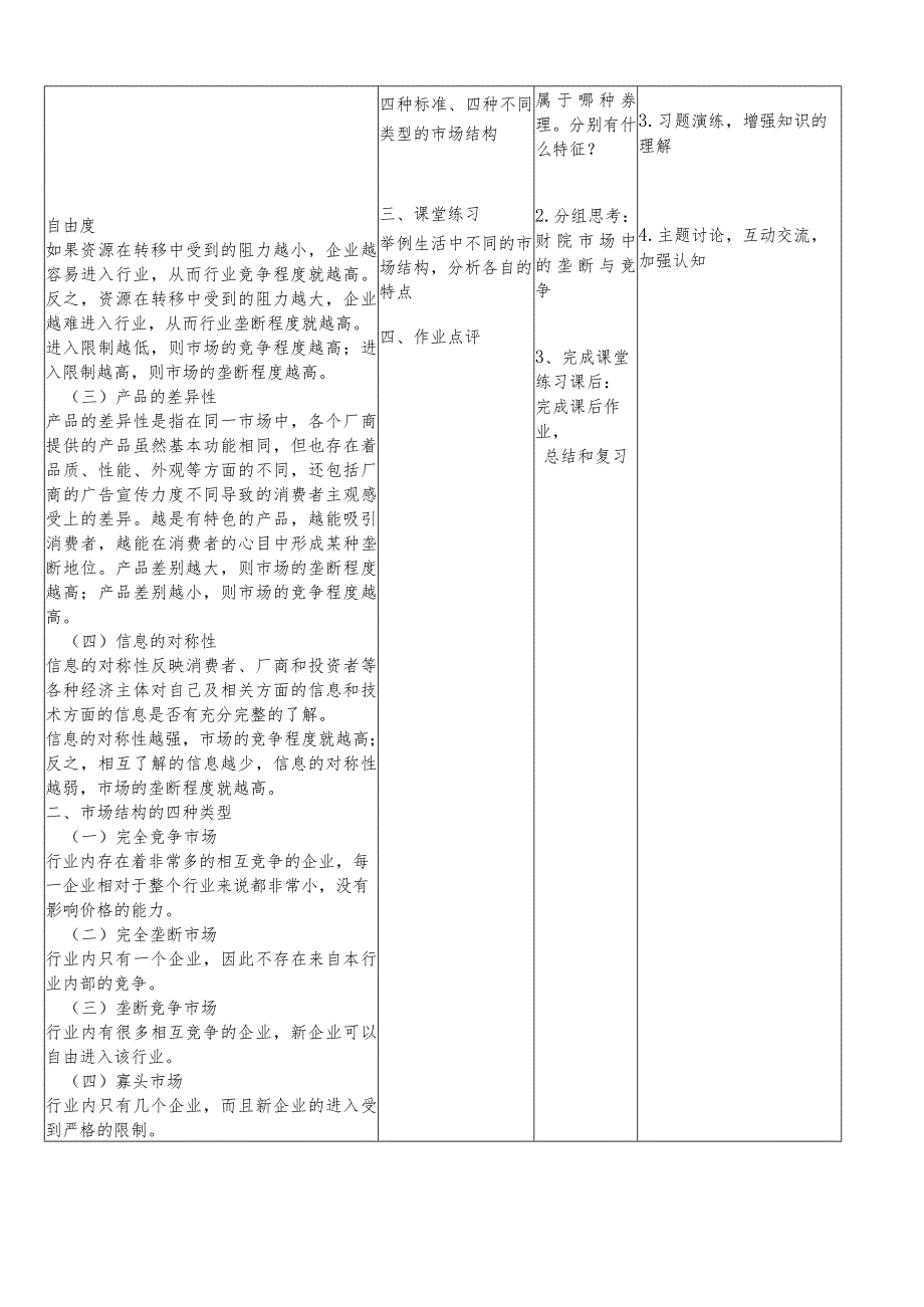 经济学基础-教案模块五商科模块-认识市场结构.docx_第2页