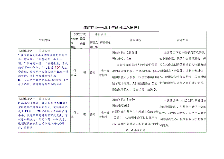 道德与法治七年级上册第四单元作业设计（精品案例）(24页).docx_第3页