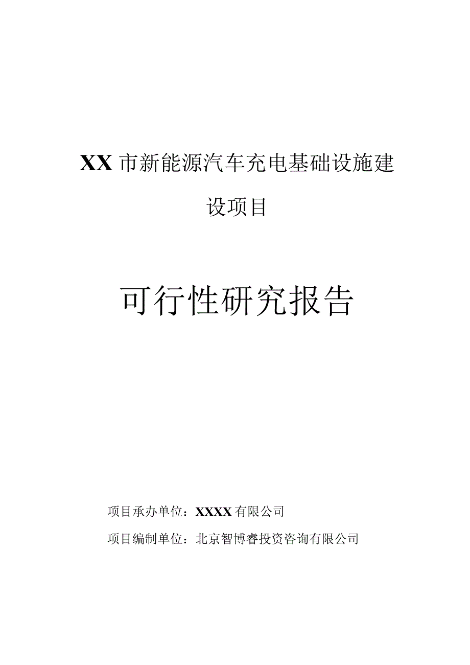 某市新能源汽车充电基础设施建设项目可行性研究报告.docx_第1页