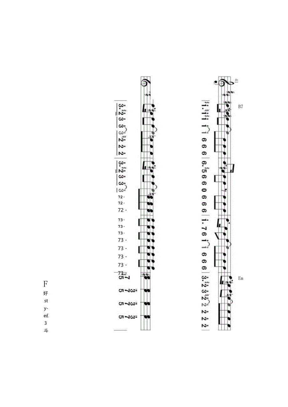 江南Style高清电子琴谱五线谱.docx_第3页