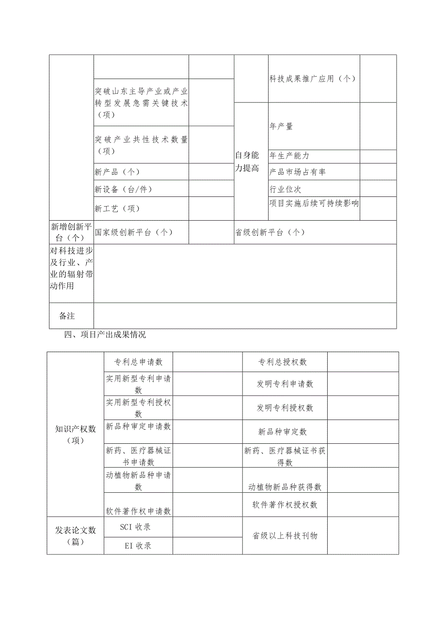 山东省科技型中小企业创新能力提升工程项目绩效调查表.docx_第3页