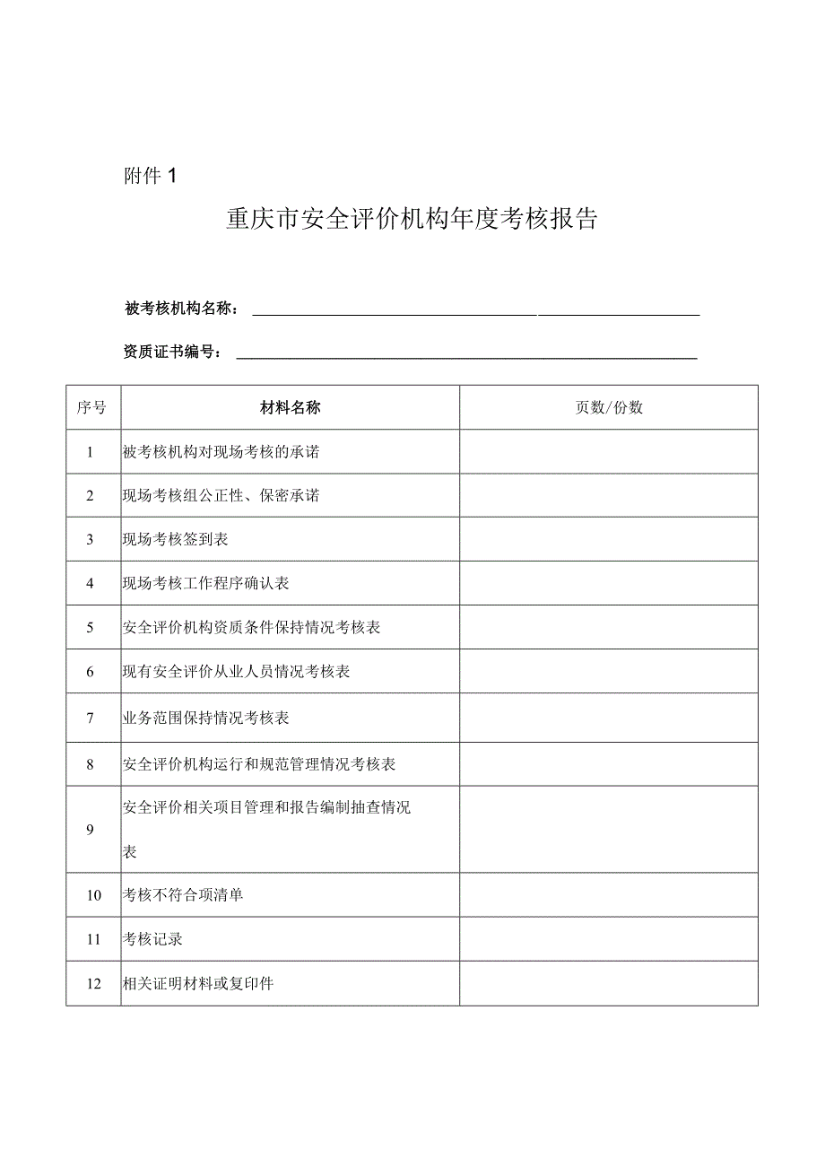 某市安全评价机构年度考核报告.docx_第1页