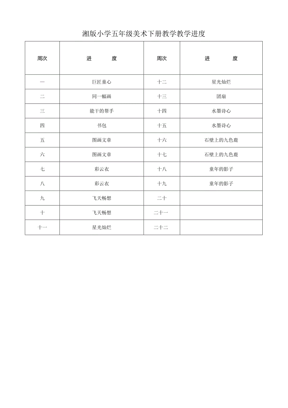 新湘教版五年级下册美术教学计划、教案.docx_第3页