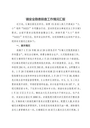 镇安全隐患排查工作情况汇报.docx