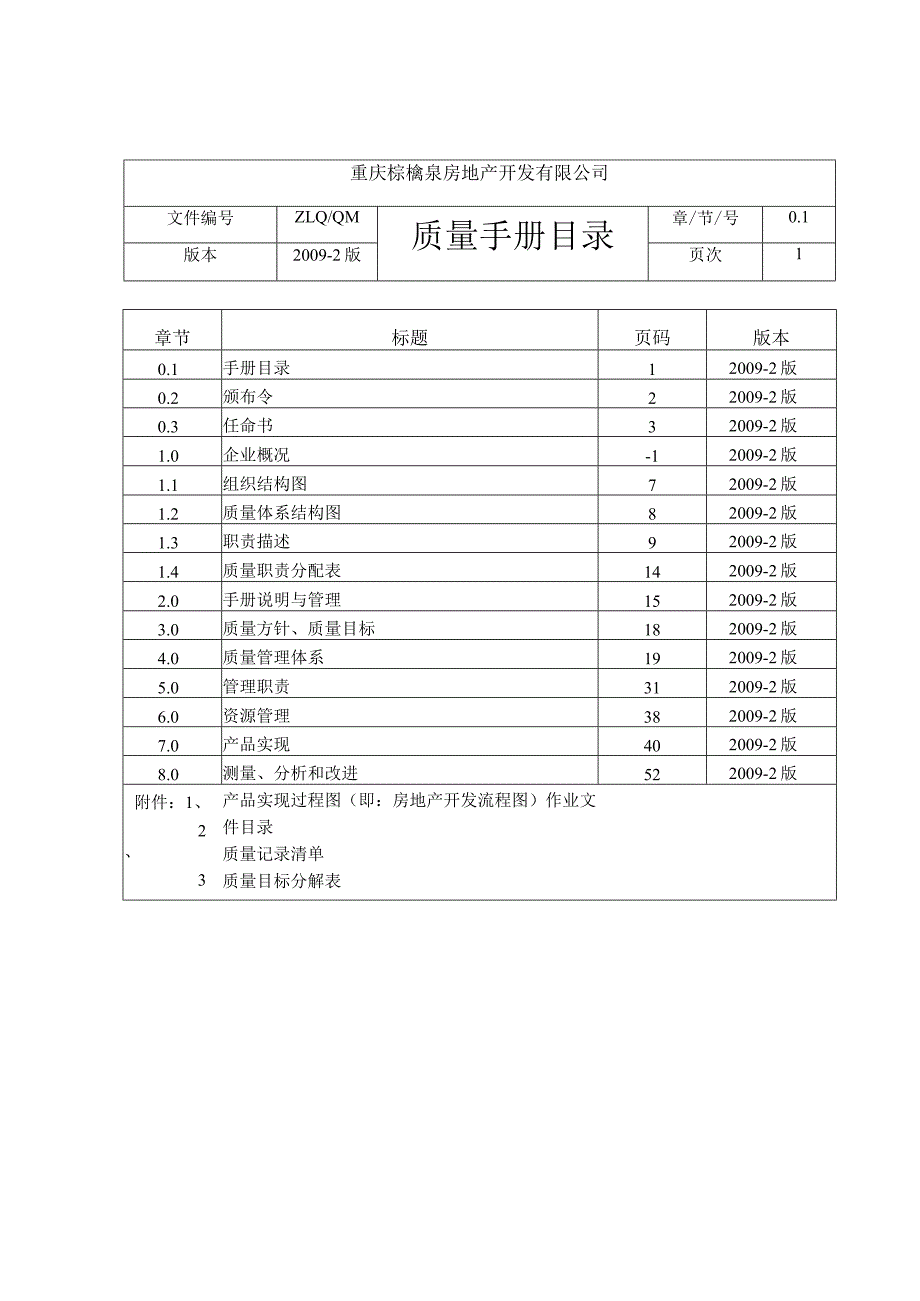 某房地产开发有限公司质量手册管理体系文件.docx_第3页