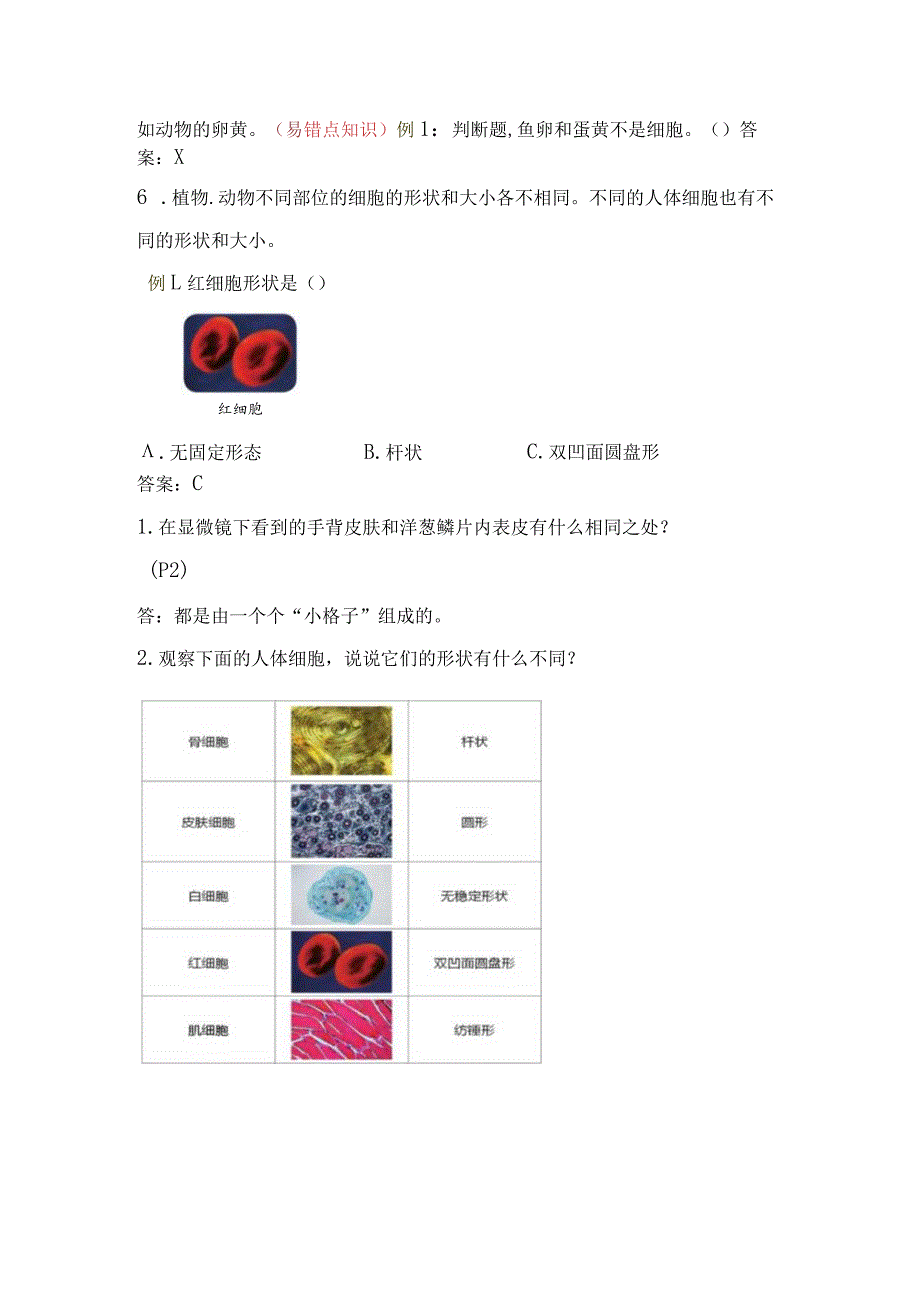 苏教版小学五年级科学下册《搭建生命体的“积木”》自学练习题及答案.docx_第2页