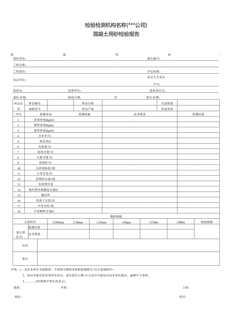 混凝土用砂检验报告.docx_第1页