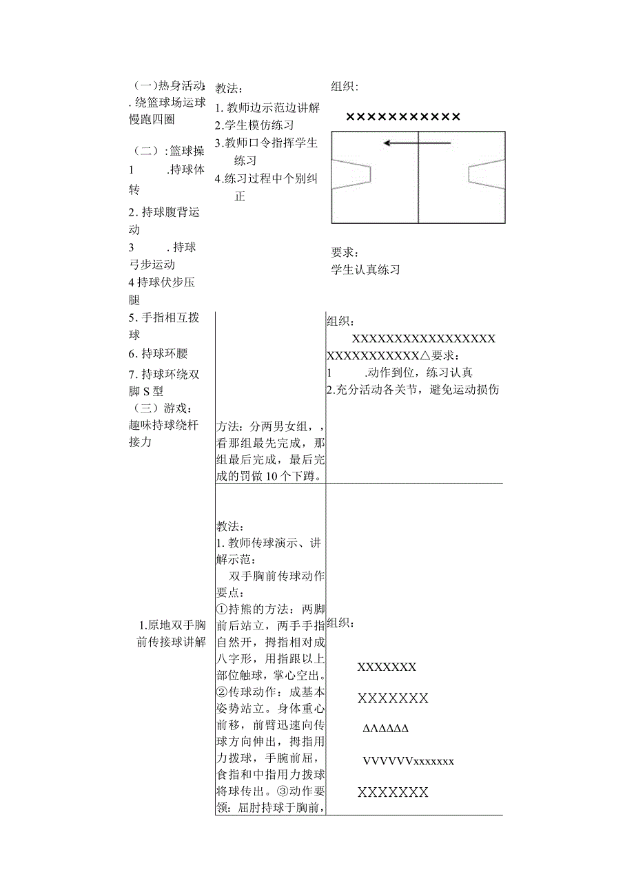 水平二（四年级）体育《原地双手胸前传接球》教学设计及教案.docx_第3页