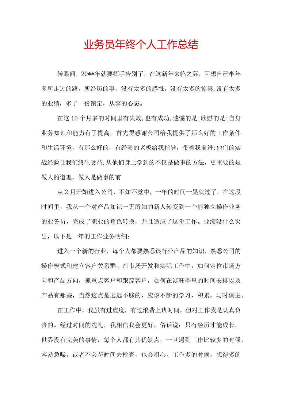 业务员年终个人工作总结.docx_第1页