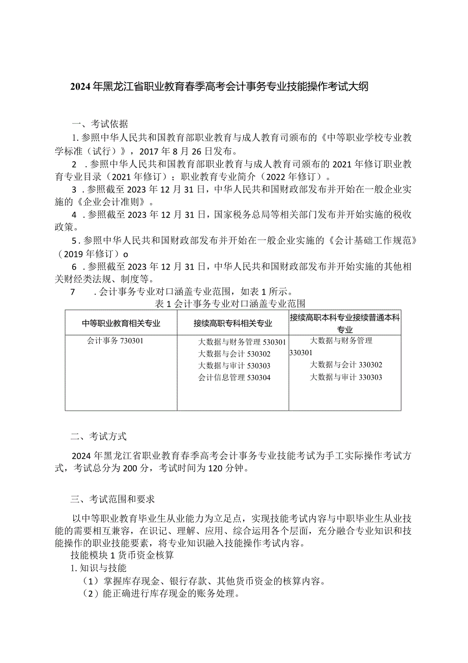 73-1会计事务专业技能操作考试大纲.docx_第1页