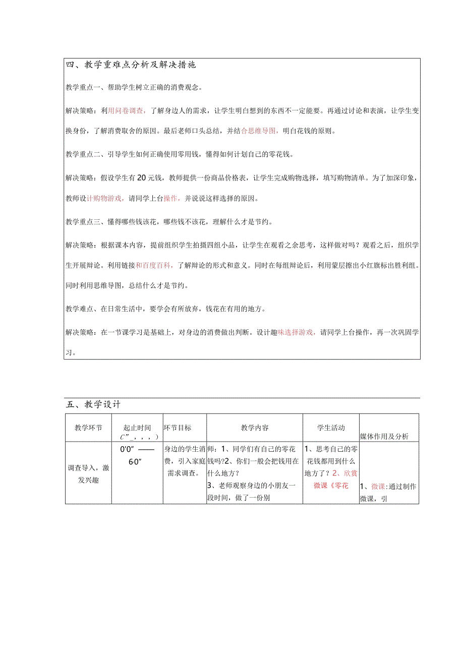 全国中小学创新课堂观摩活动优质课一等奖小学品德与社会人教版四年级上册《钱该怎么花》教学设计+教学反思.docx_第2页