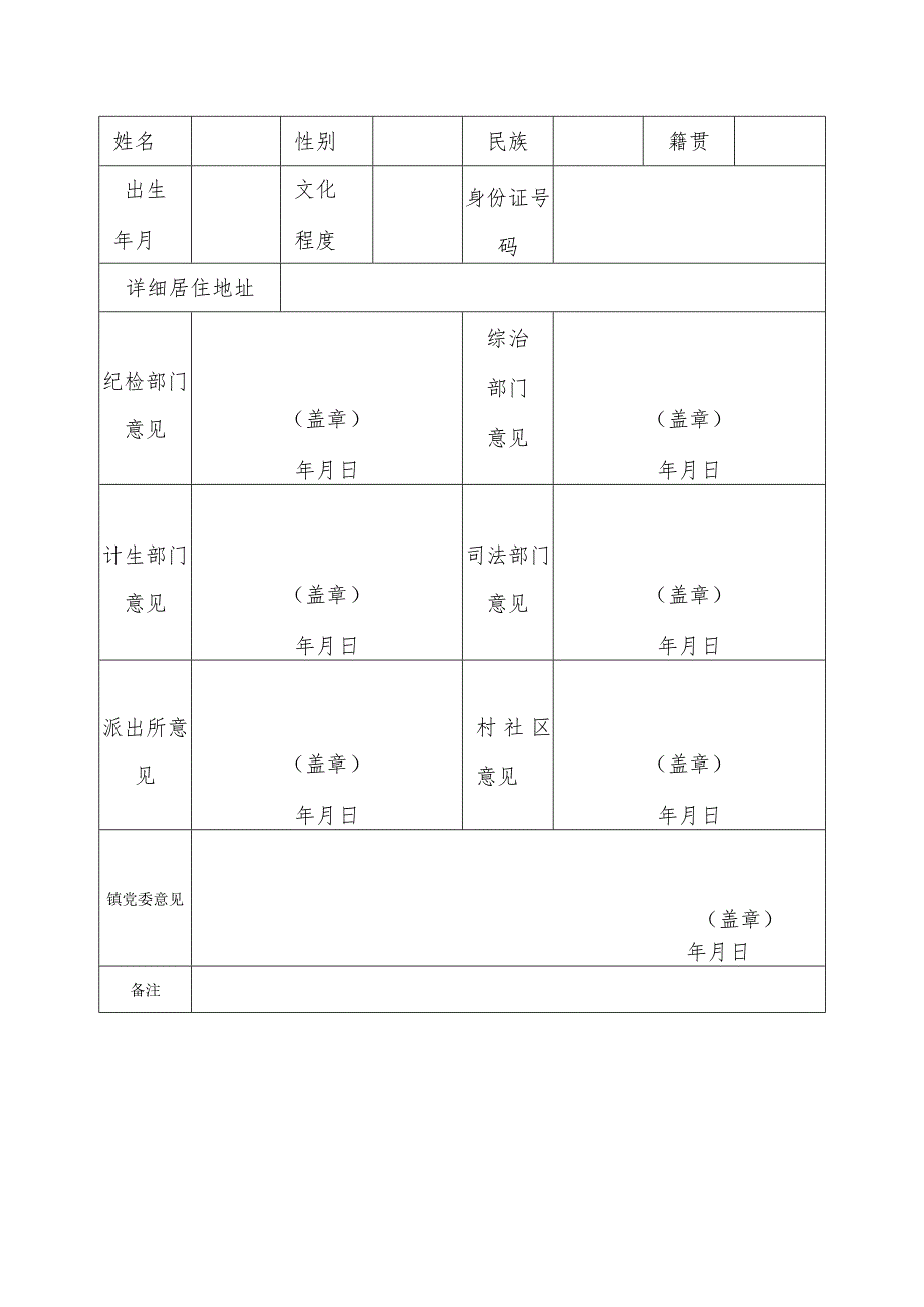 镇村级后备干部选拔报名表.docx_第2页