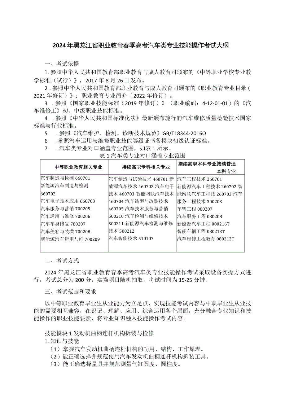 70-10汽车类专业技能操作考试大纲.docx_第1页