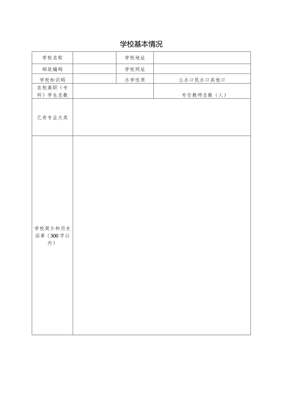 2024年高等职业教育（专科）新增专…请表（河南省）（2023年）.docx_第2页