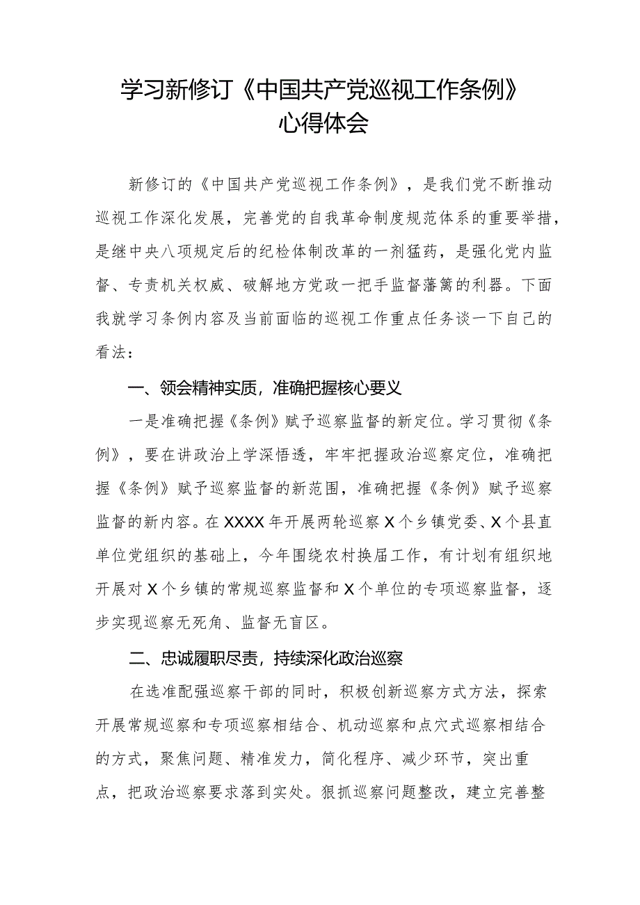 2024学习新修改的《中国共产党巡视工作条例》的心得体会11篇.docx_第3页