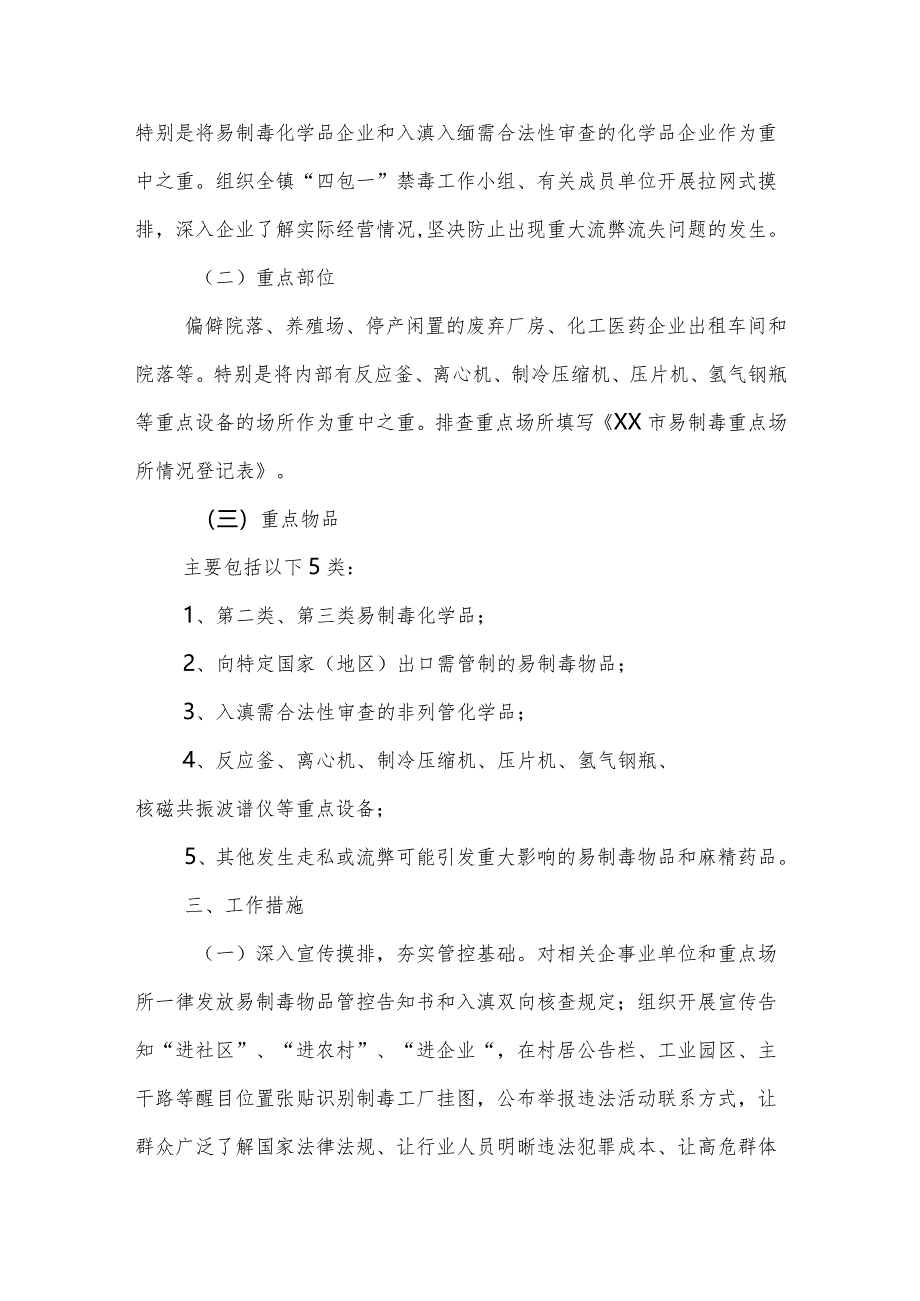 XX镇易制毒物品管控“大起底”专项整治行动实施方案.docx_第2页