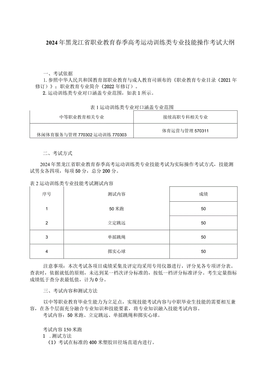 77-3运动训练类专业技能操作考试大纲.docx_第1页