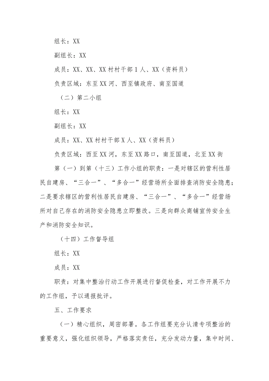 XX镇2024年冬春火灾防控暨营利性居民自建房、“三合一”、“多合一”经营场所消防安全专项排查整治工作方案.docx_第3页