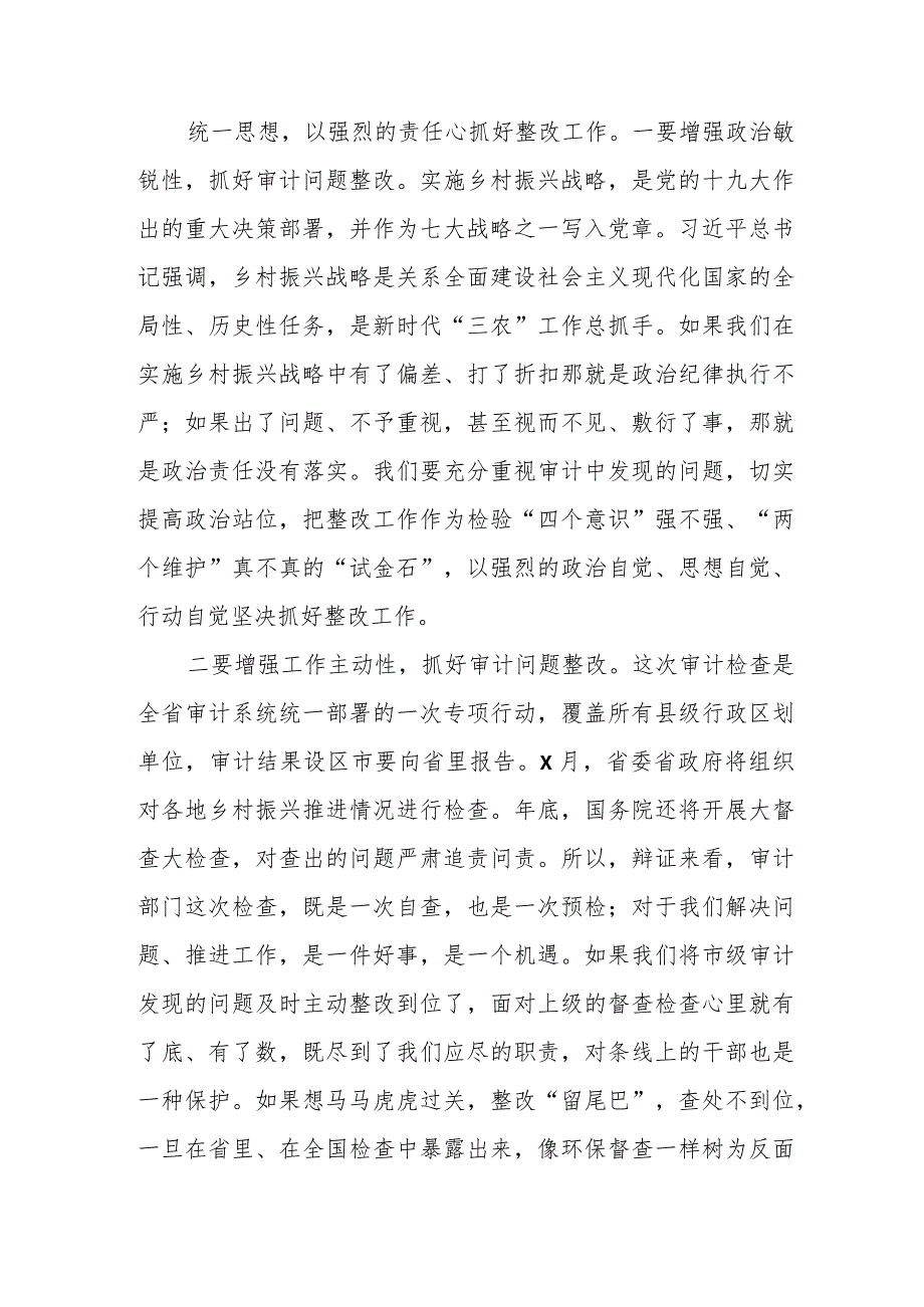 市委书记在全市乡村振兴政策资金使用审计问题整改工作会议上的讲话.docx_第2页