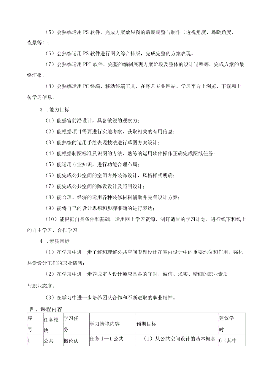 《公共空间专题设计与制作》课程标准.docx_第3页