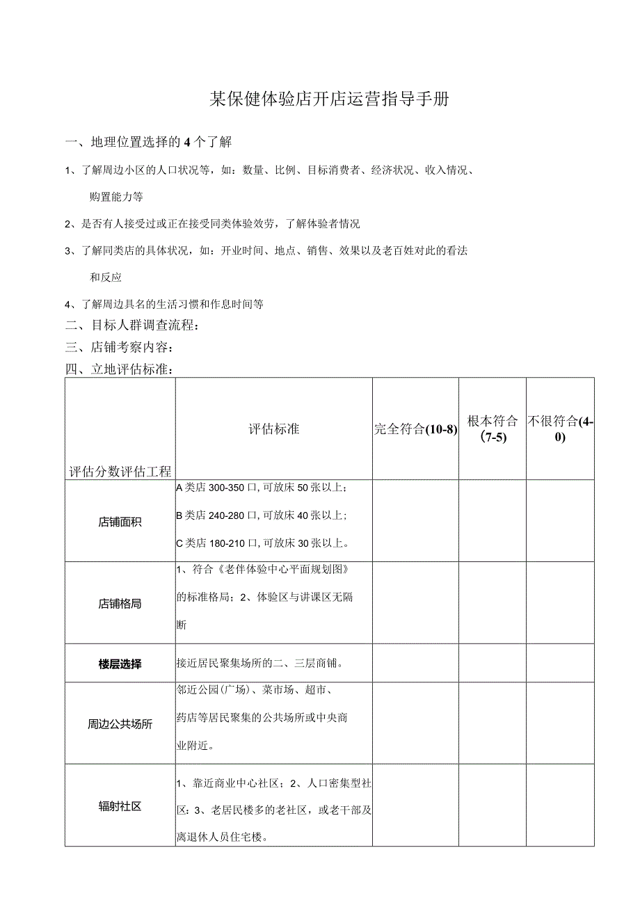 某保健体验店开店运营指导手册.docx_第1页