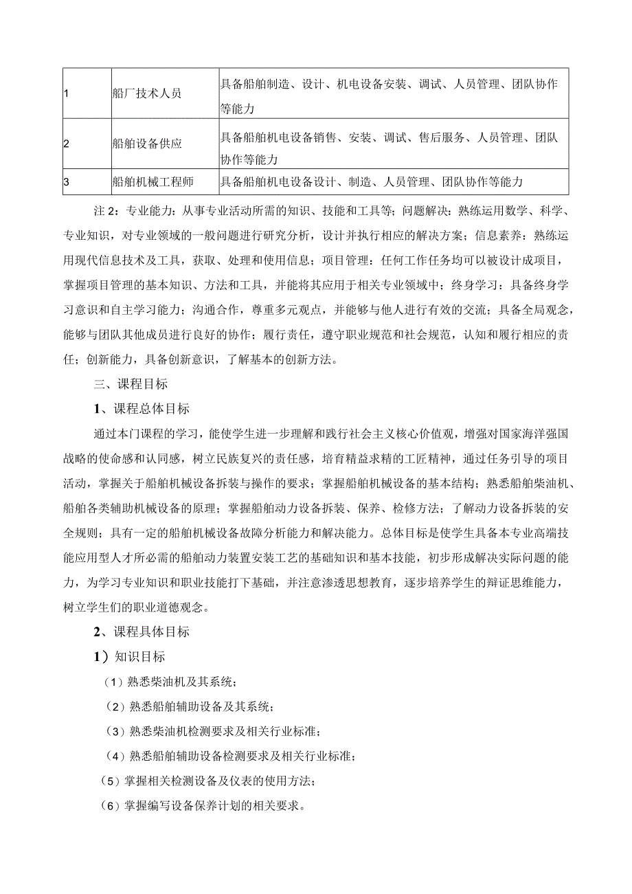 《动力装置拆装实训》课程标准.docx_第2页