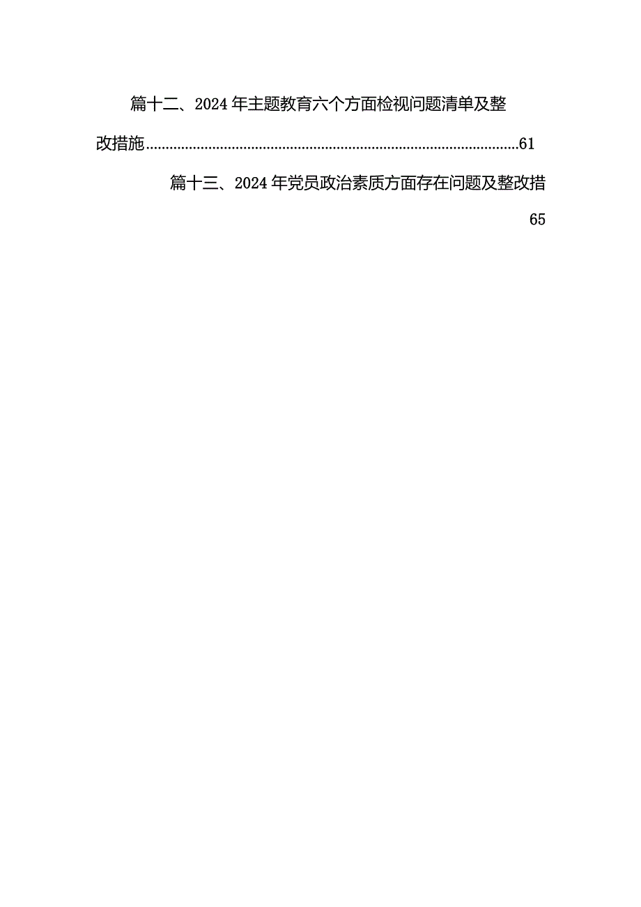 专题教育六个方面问题对照查摆及整改措施13篇(最新精选).docx_第2页